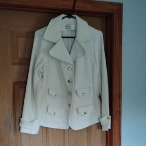 NWOT JOAN RIVERS Cream Blazer with Gold Buttons